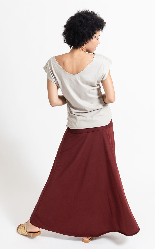 Surya Australia Ethical Organic Cotton Skirt made in Nepal - Berry