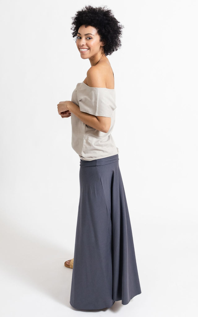 Surya Australia Ethical Organic Cotton Skirt made in Nepal - Dusty Grey