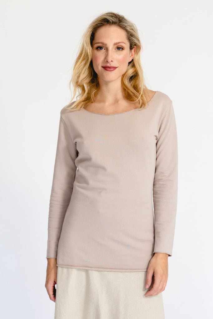 Surya Australia Ethical Organic Cotton 'Isiola' Top made in Nepal - Oyster