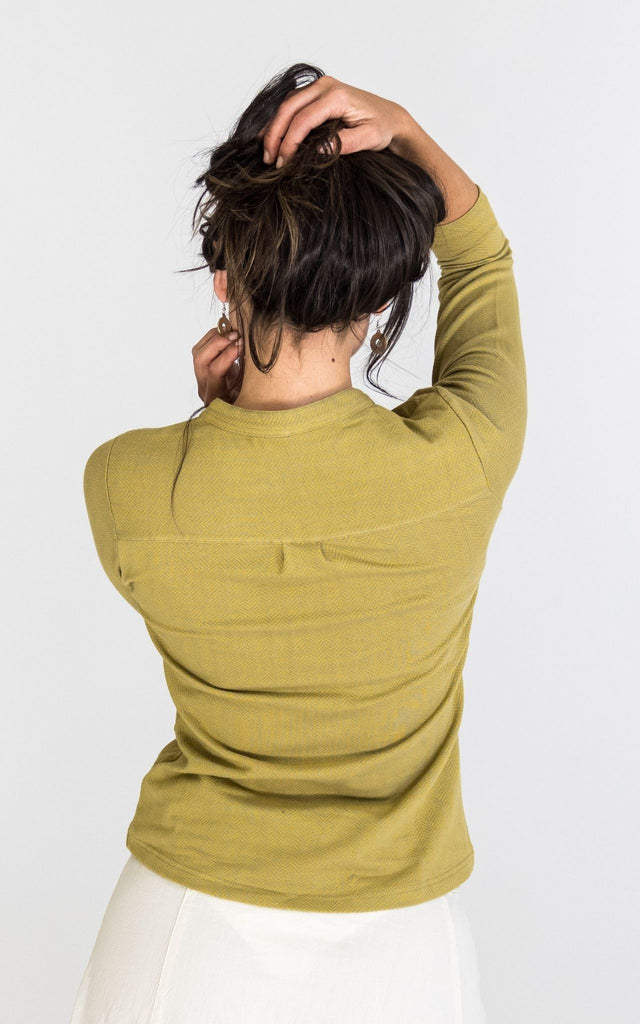Surya Australia Clementine Organic Cotton 'Clementine' Top made in Nepal - Mustard