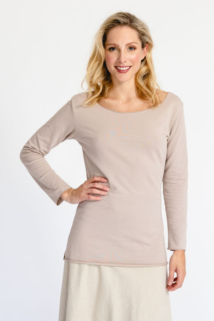 Surya Australia Ethical Organic Cotton 'Isiola' Top made in Nepal - Oyster