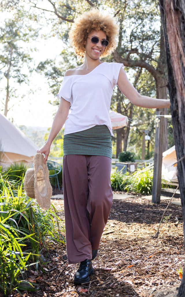 Surya Australia Organic Cotton 'Mantra' Pants made in Nepal - Dusty Mauve