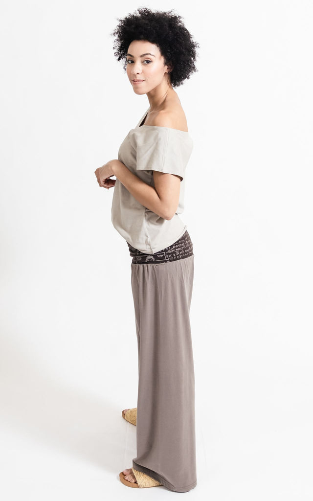 Surya Australia Organic Cotton 'Mantra' Pants made in Nepal - Taupe