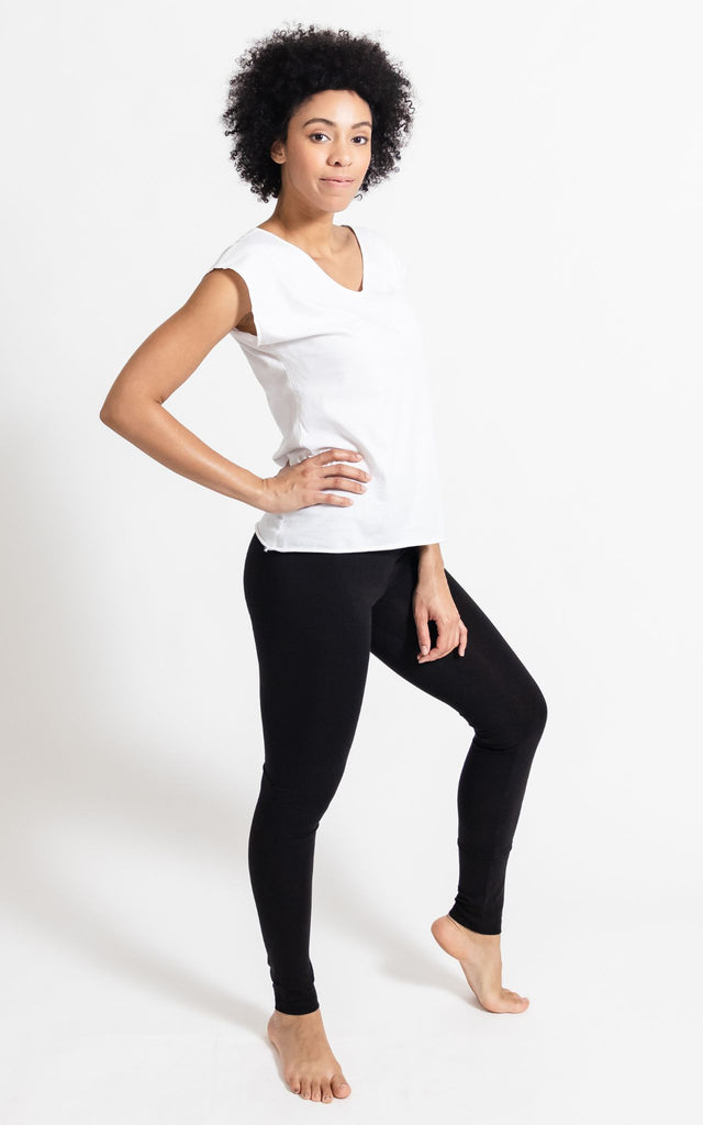Surya Australia Organic Cotton 'Nidra' Leggings made in Nepal - Black
