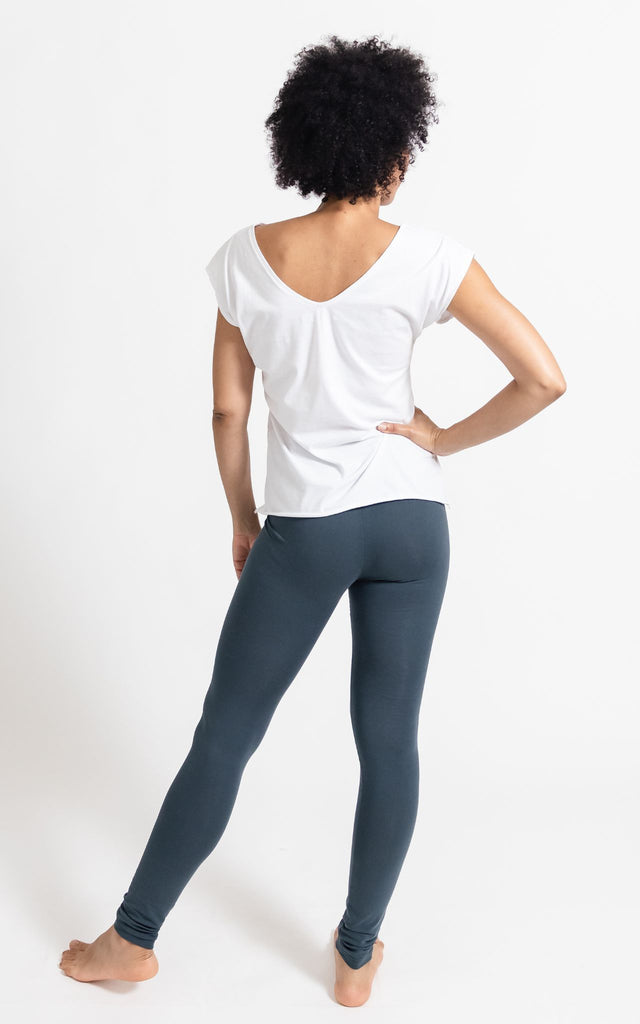 Surya Australia Organic Cotton 'Nidra' Leggings made in Nepal - Dusty Grey