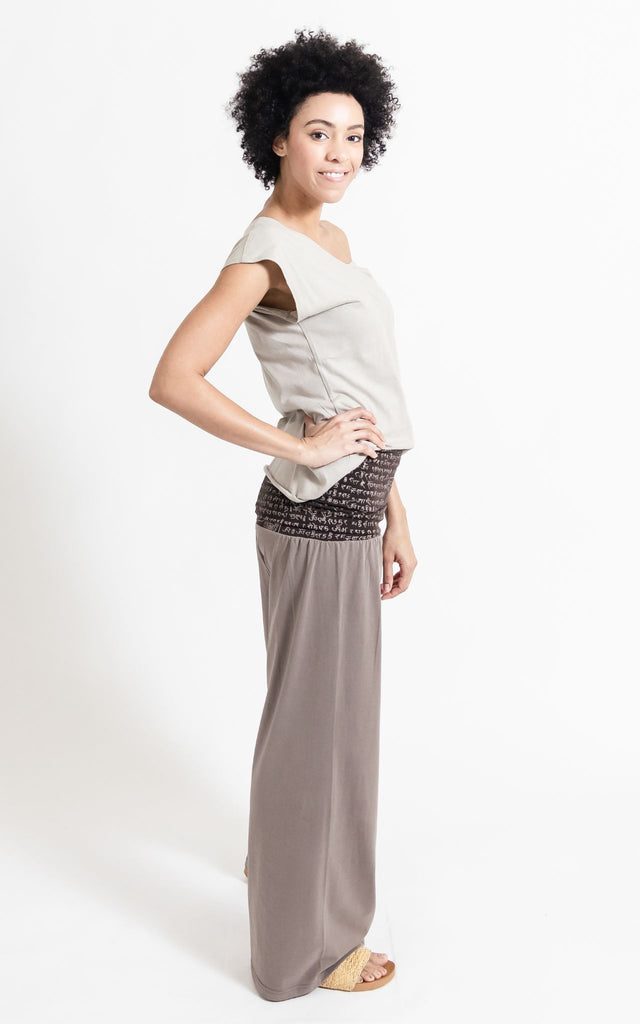 Surya Australia Organic Cotton 'Mantra' Pants made in Nepal - Taupe