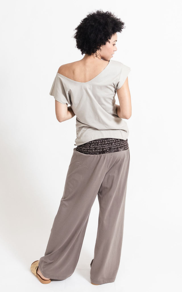 Surya Australia Organic Cotton 'Mantra' Pants made in Nepal - Taupe