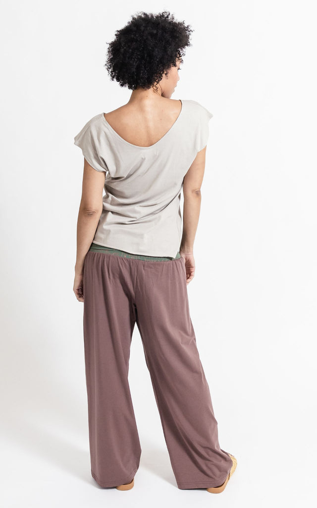 Surya Australia Organic Cotton 'Mantra' Pants made in Nepal - Dusty Mauve