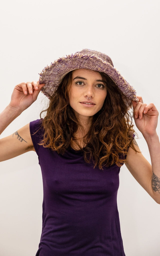 Surya Australia Hemp Hat from Nepal - Purple
