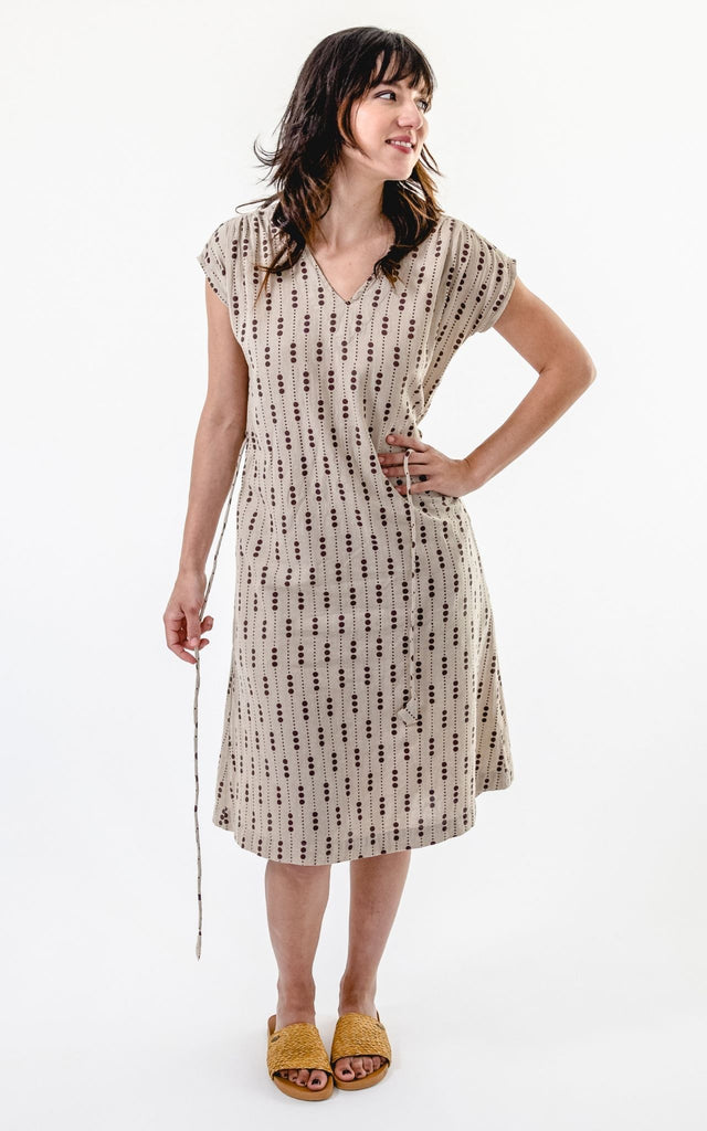 Surya Australia Ethical Cotton 'Aurora' Dress from Nepal #colour_oatmeal