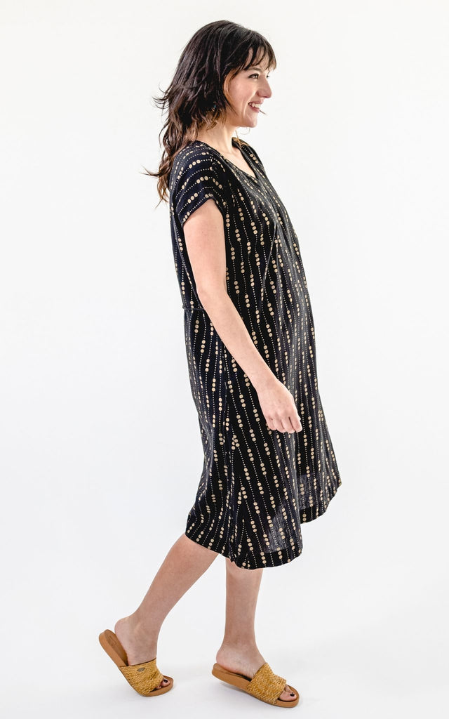 Surya Australia Ethical Cotton 'Aurora' Dress from Nepal #colour_black