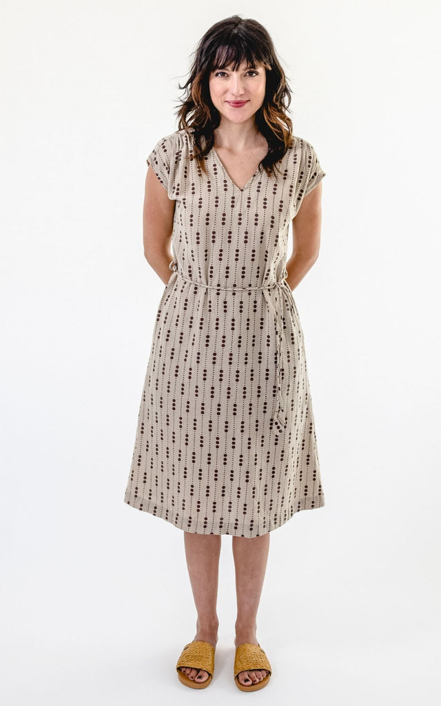 Surya Australia Ethical Cotton 'Aurora' Dress from Nepal #colour_oatmeal
