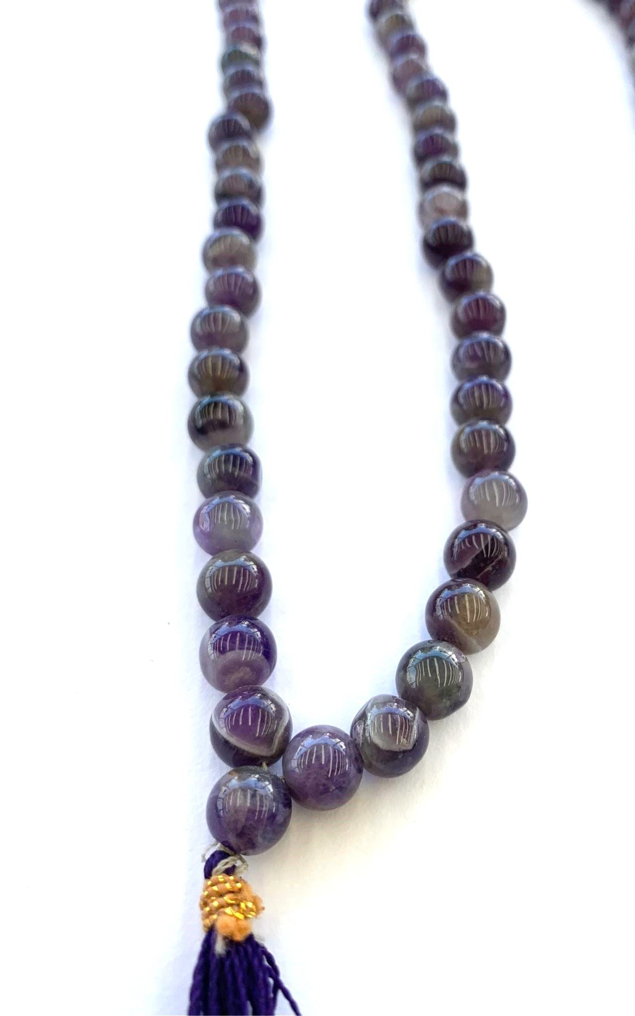 Surya Australia Ethically made purple Agate mala Necklace from Nepal