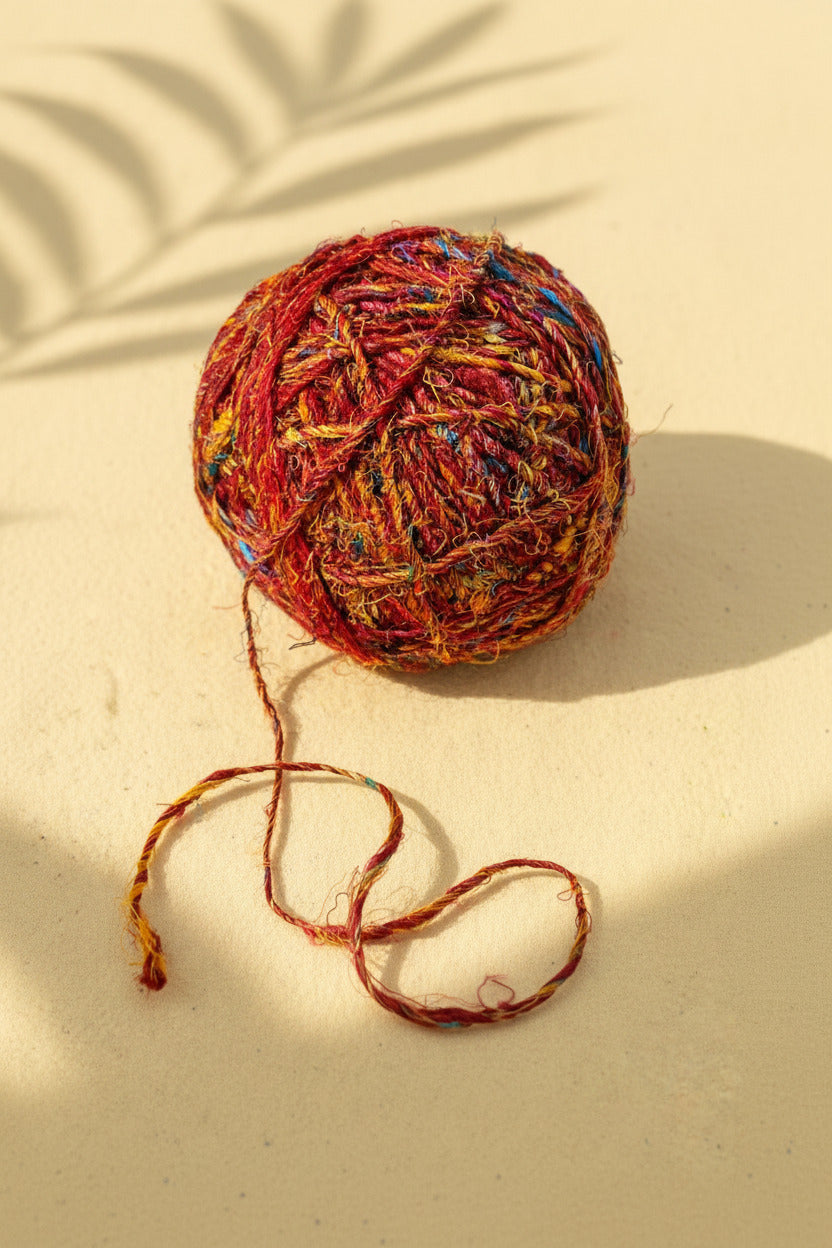 Surya Australia Recycled Silk Thread Balls from Nepal
