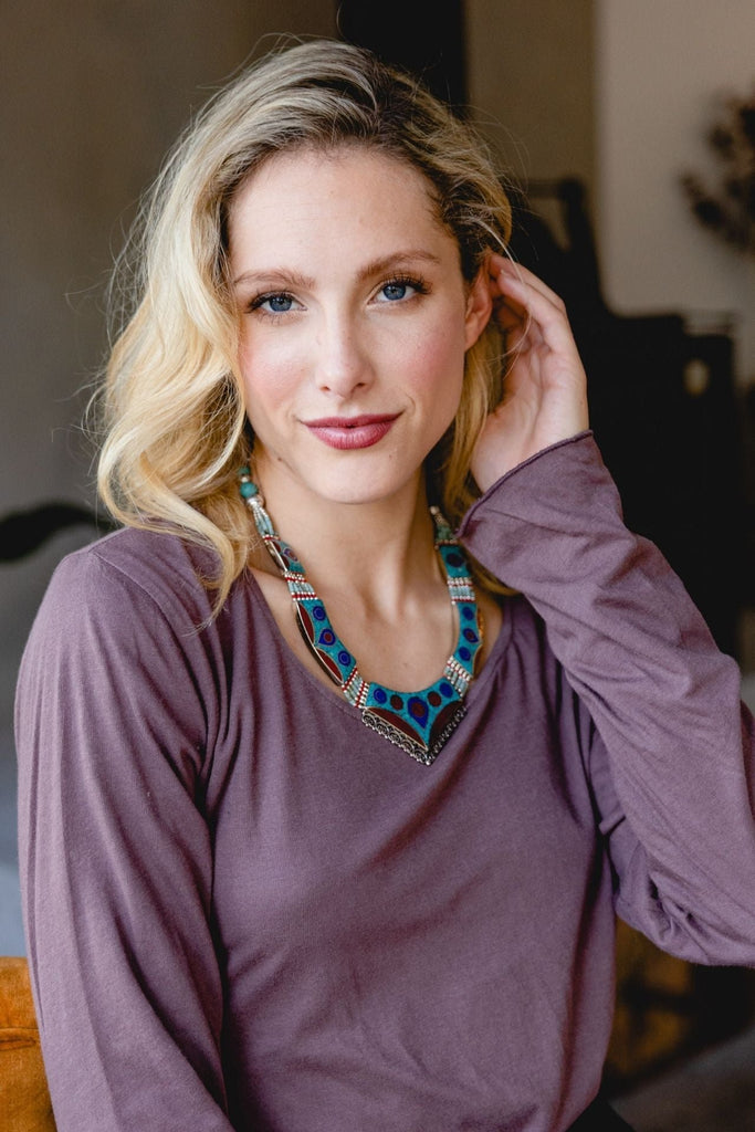 Surya Australia Ethical Tibetan Necklace made in Nepal - Sara