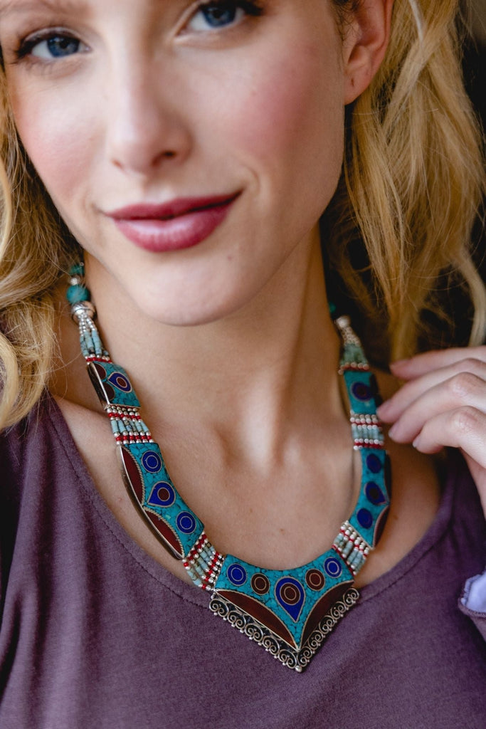 Surya Australia Ethical Tibetan Necklace made in Nepal - Sara
