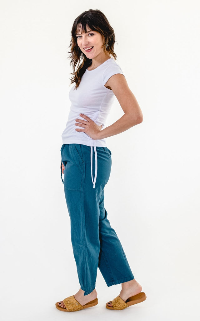 Surya Australia Cotton 'Dani' Pants - Turquoise #colour_turquoise