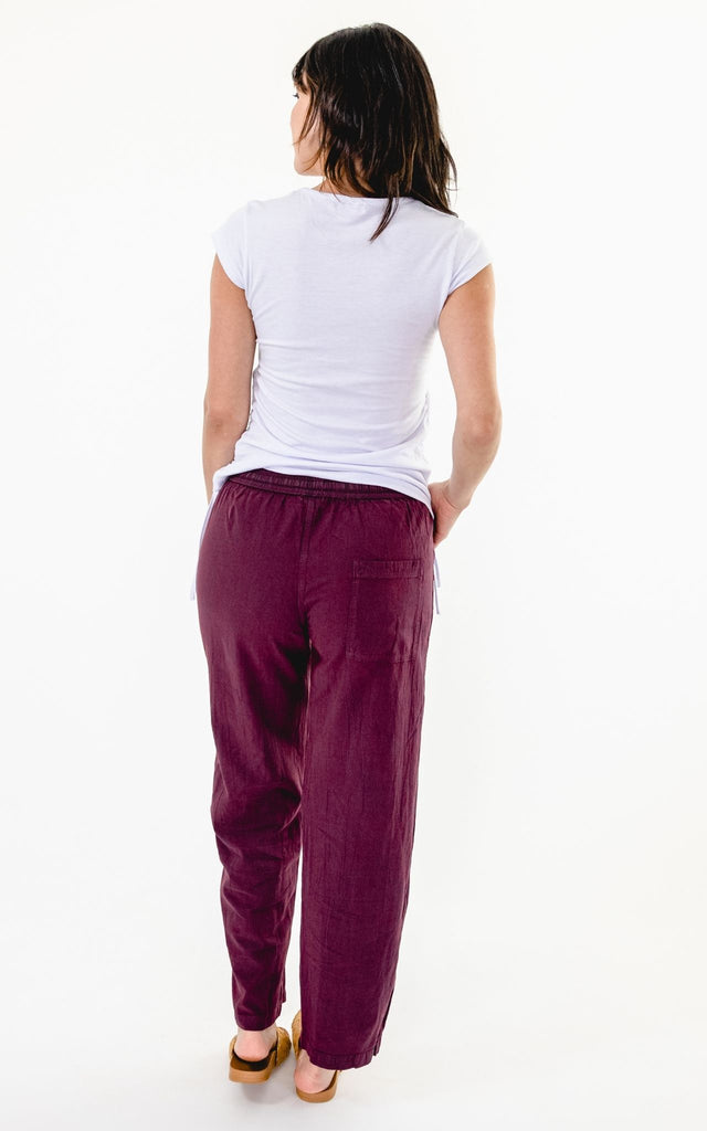 Surya Australia Cotton 'Dani' Pants - Wine #colour_wine