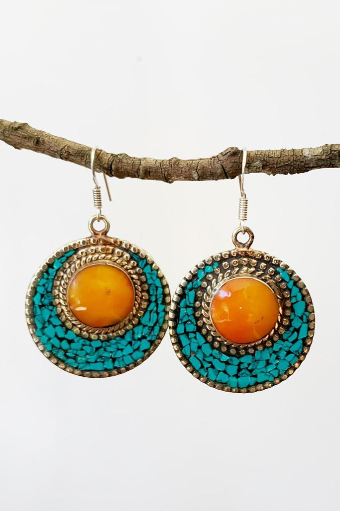 Surya Australia Ethical Tibetan Earrings made in Nepal - Sita