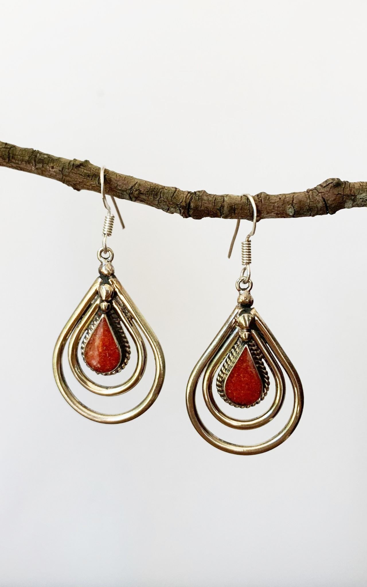 Surya Australia Ethically made Tibetan style earrings from Nepal