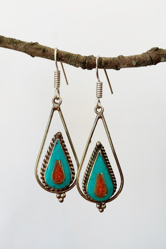 Surya Australia ethical Tibetan Earrings made in Nepal - Kopila 