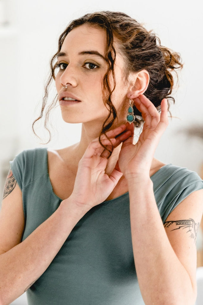 Surya Australia Tibetan Earrings from Nepal - Laya