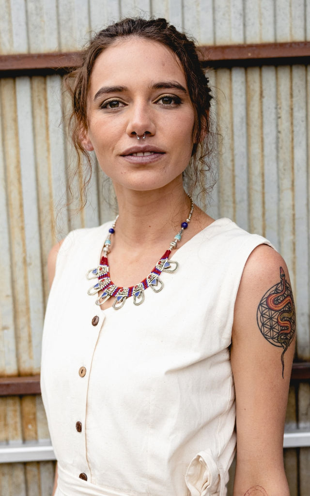 Surya AUstralia Ethical Tibetan Necklace from Nepal - Chandra