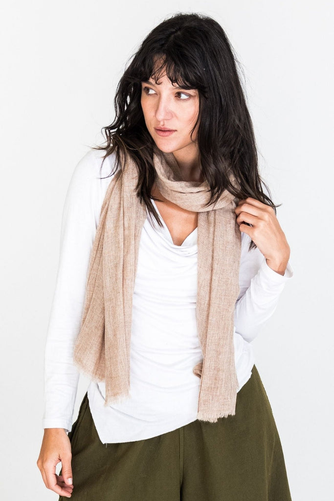 Cashmere + Cotton Throw Wrap Shawl Naturally Dyed in Nepal Surya