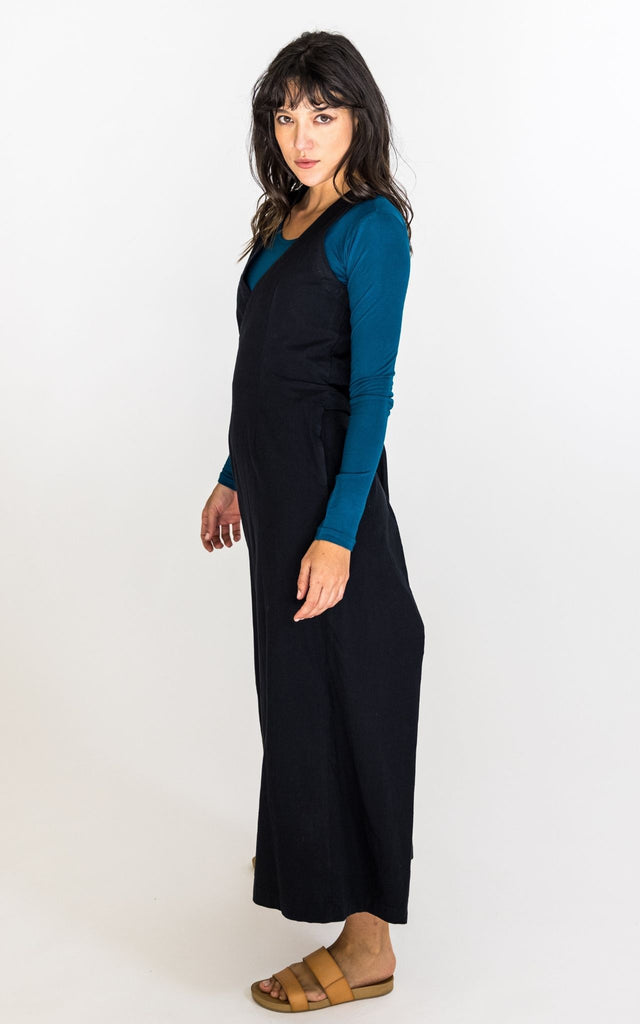 Surya Australia Ethically Made Tibetan Wrap Dress - Black