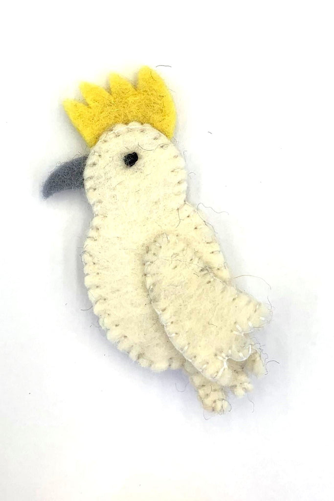 Surya Australia Fairtrade Felt Finger Puppets from Nepal - Cockatoo