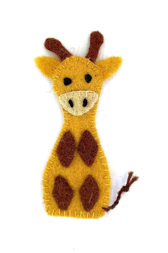 Surya Australia Ethical Wool Felt Finger Puppets from Nepal - Giraffe