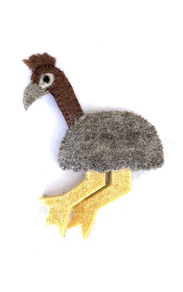 Surya Australia Fairtrade Felt Finger Puppets from Nepal - Emu