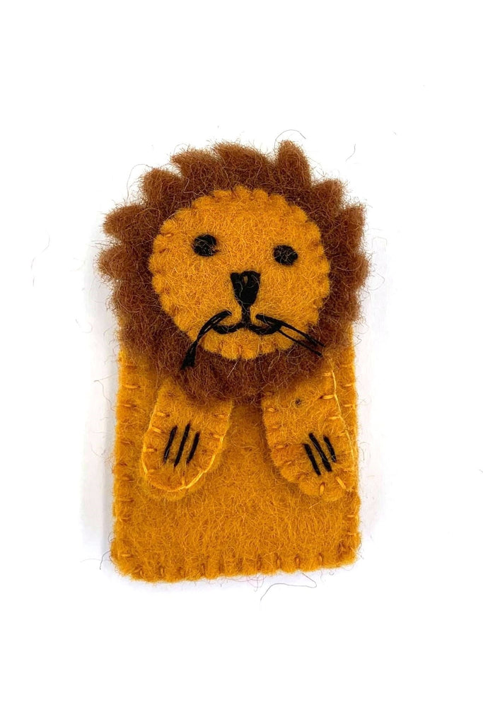 Surya Australia Ethical Wool Felt Finger Puppets from Nepal - Lion