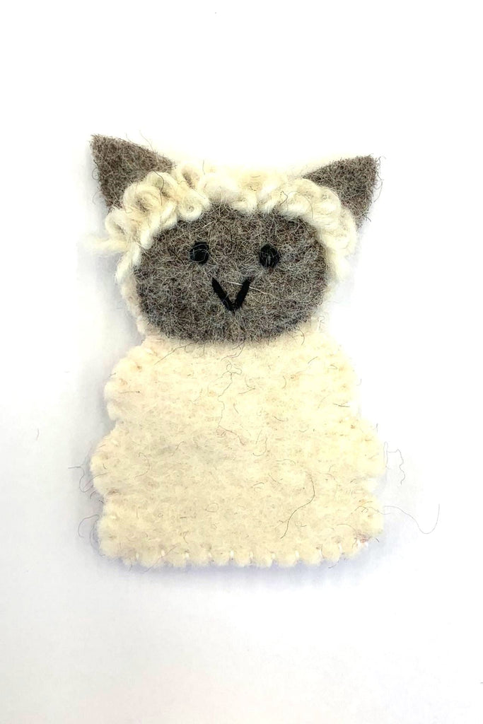 Surya Australia Ethical Wool Felt Finger Puppets made in Nepal - Sheep