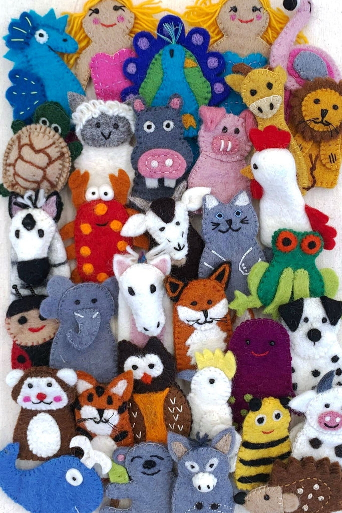 Surya Australia Fairtrade Felt Finger Puppets from Kathmandu Nepal