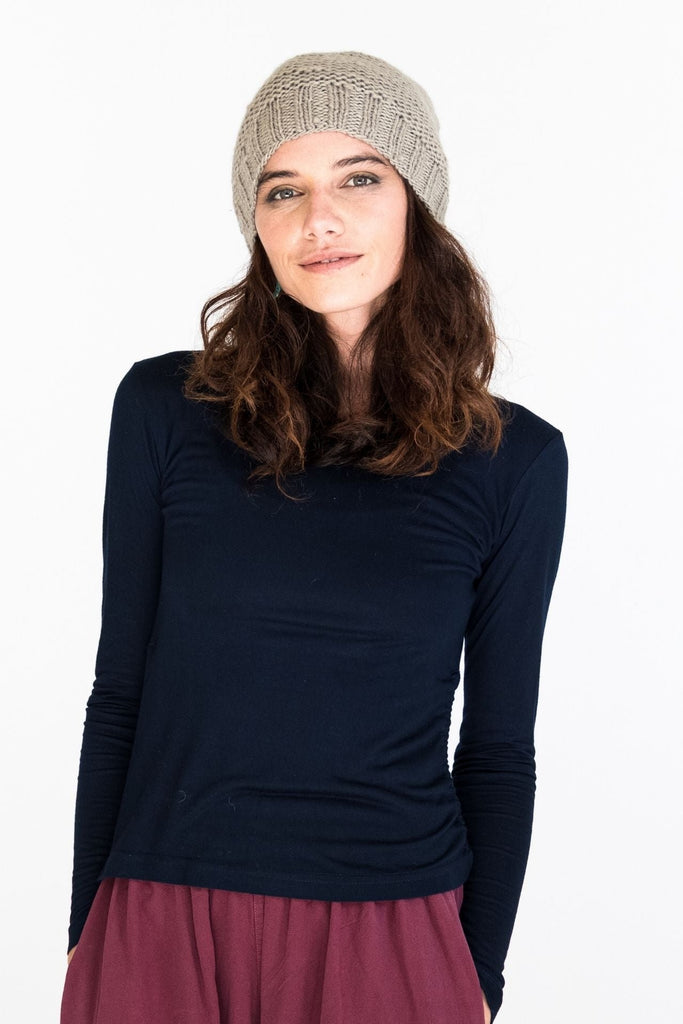 Surya Australia Merino Wool Beanie from Nepal - Dusty Grey