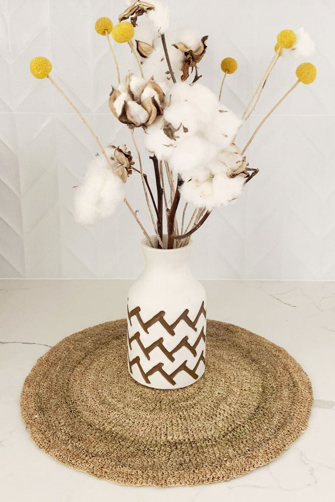 Surya Australia Raw, Undyed Organic Hemp Placemat / Centrepiece from Nepal