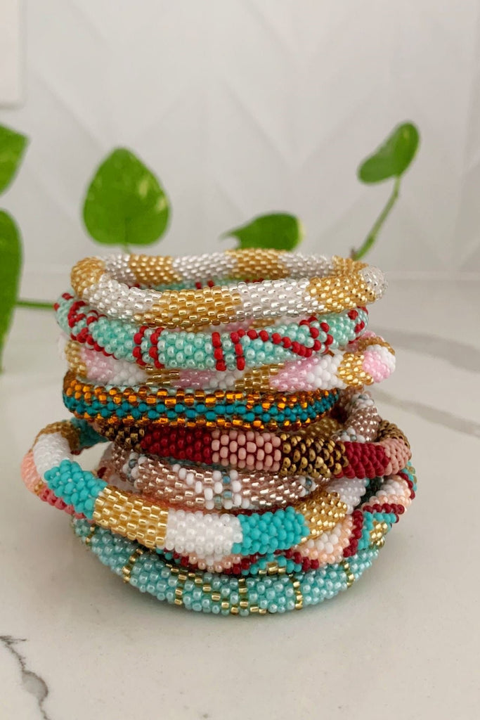 Surya Australia Fairtrade Rolling Beaded Bracelets made in Nepal