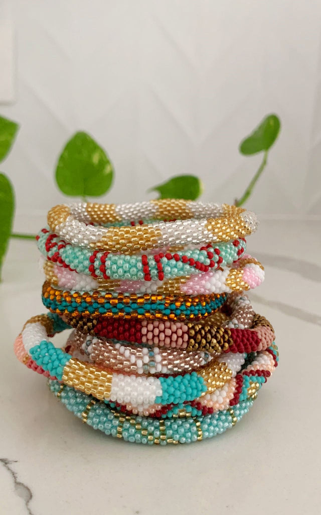 Surya Australia Fairtrade Rolling Beaded Bracelets made in Nepal