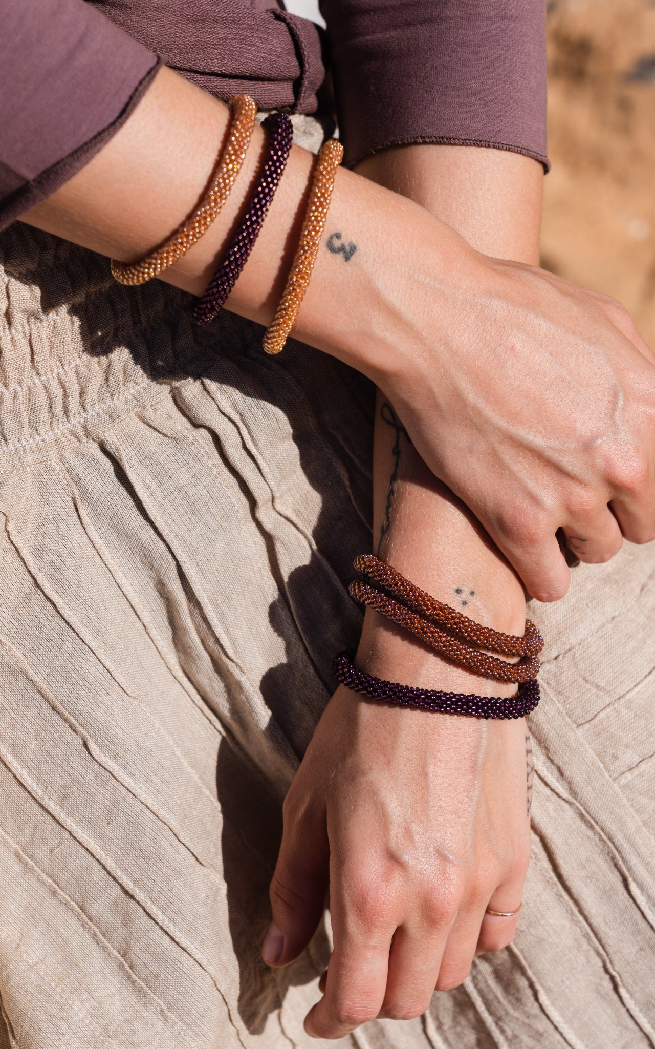 Surya Australia Ethical Roll-on Beaded Bracelets made in Nepal