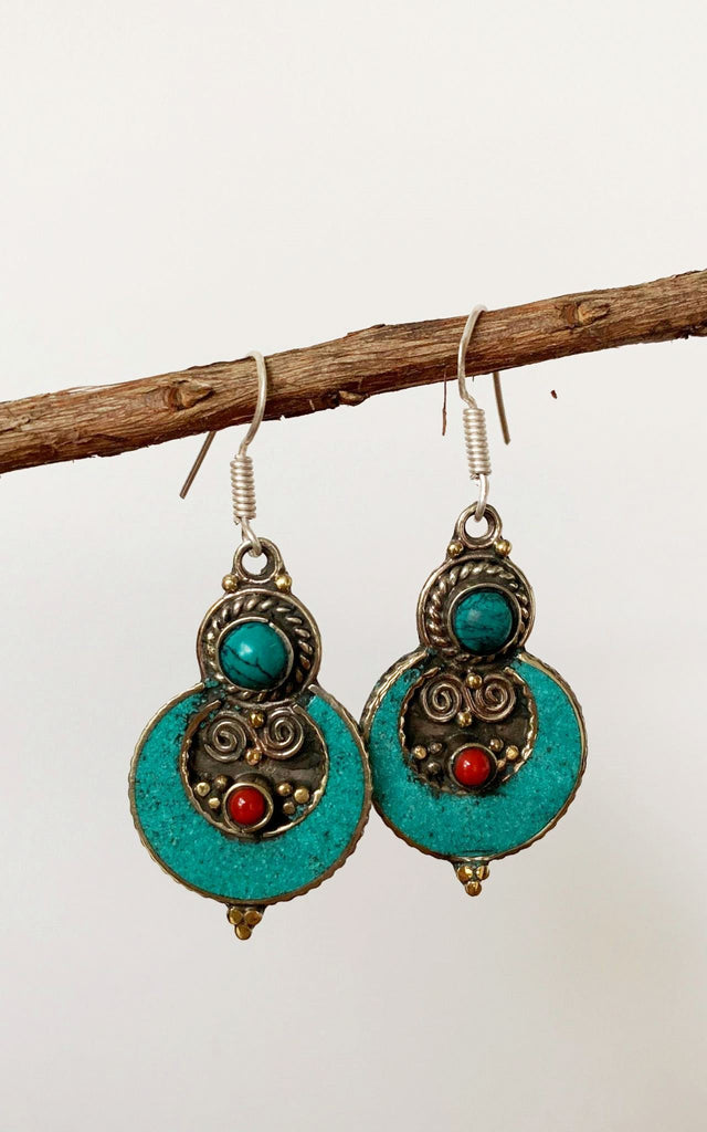 Surya Australia Ethical Tibetan Earrings from Nepal - Luniva