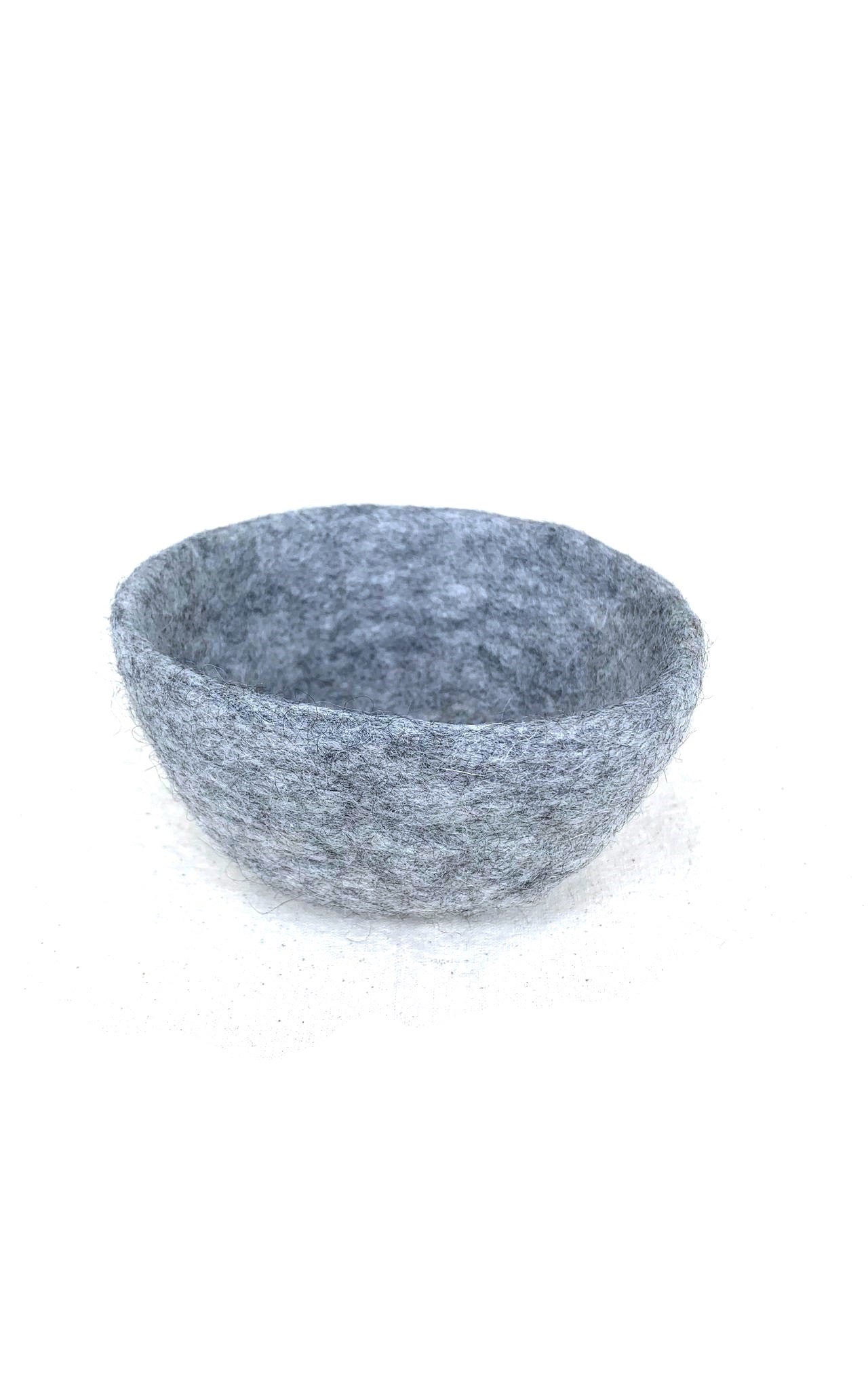 Surya Australia Ethically Made Felt Storage Bowl from Nepal - Grey
