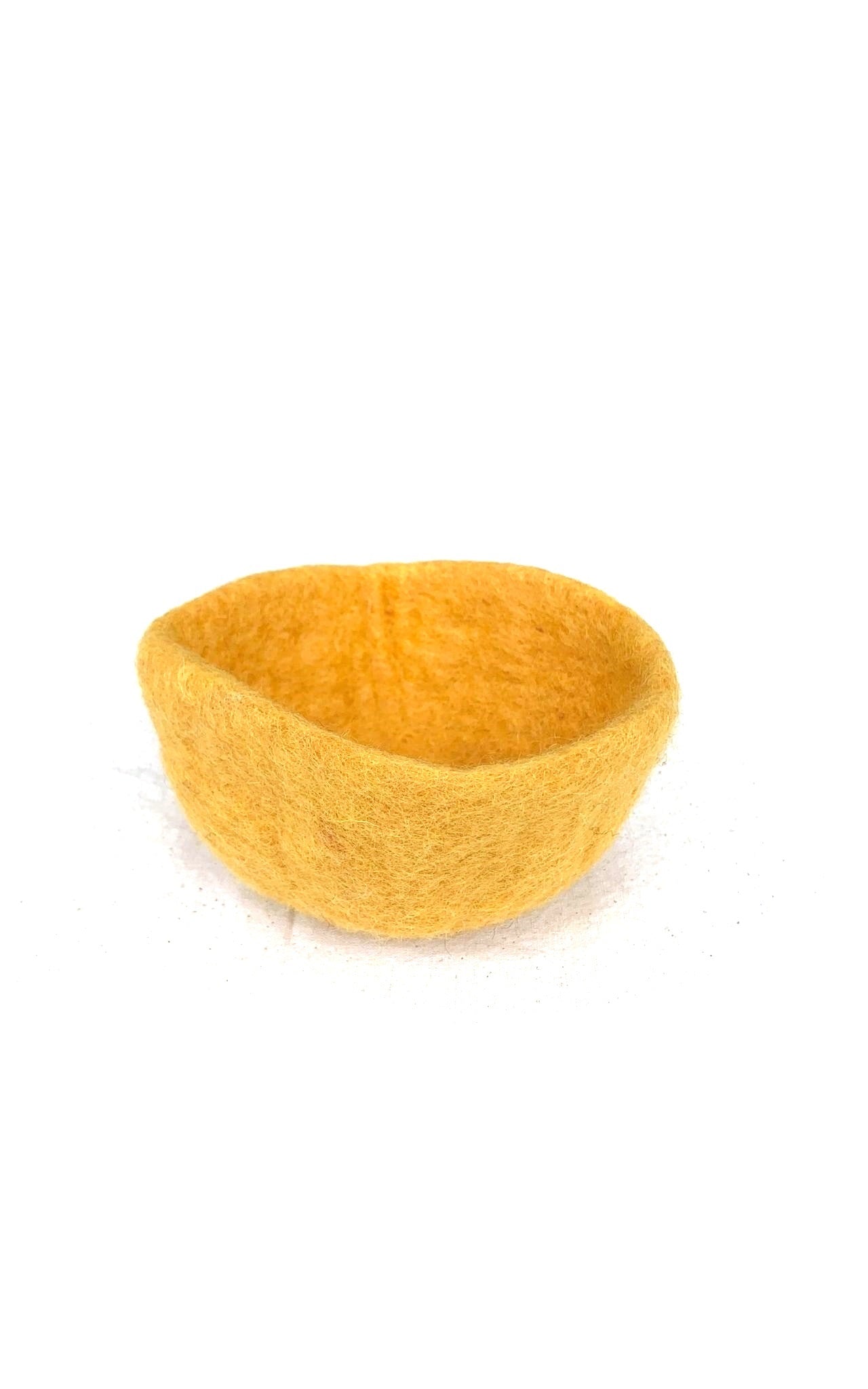 Surya Australia Ethically Made Felt Storage Bowl from Nepal - Yellow