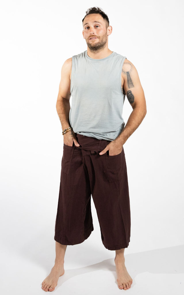 Surya Australia Ethical Cotton Thai Fisherman Shorts - Chocolate