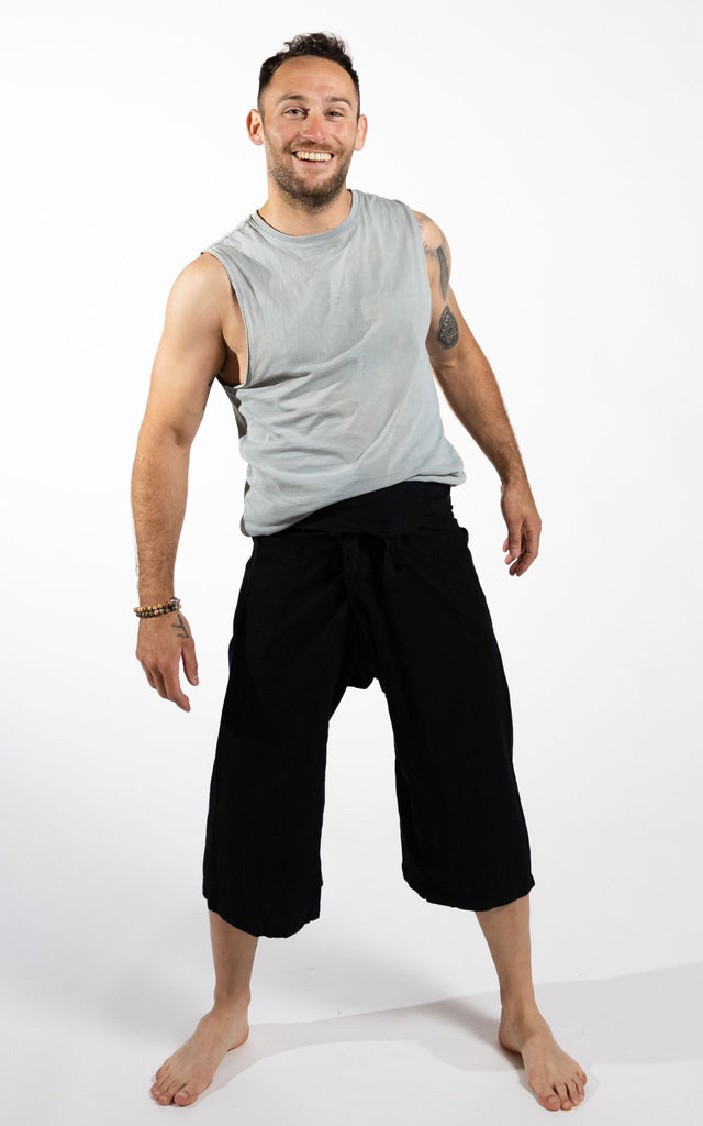 Surya Australia Ethical Cotton Thai Fisherman Shorts - Black
