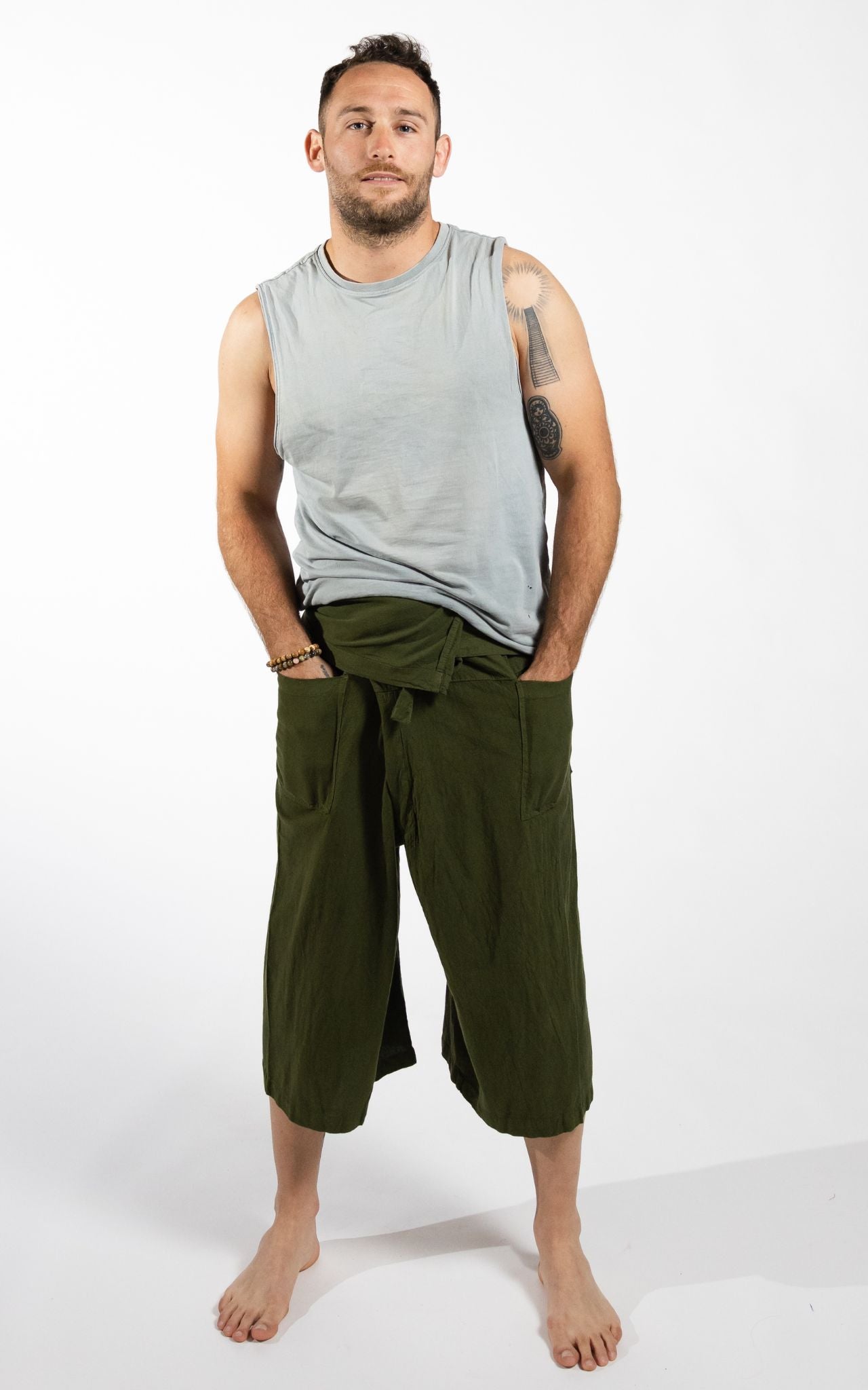 Surya Australia Ethical Cotton Thai Fisherman Shorts - Green