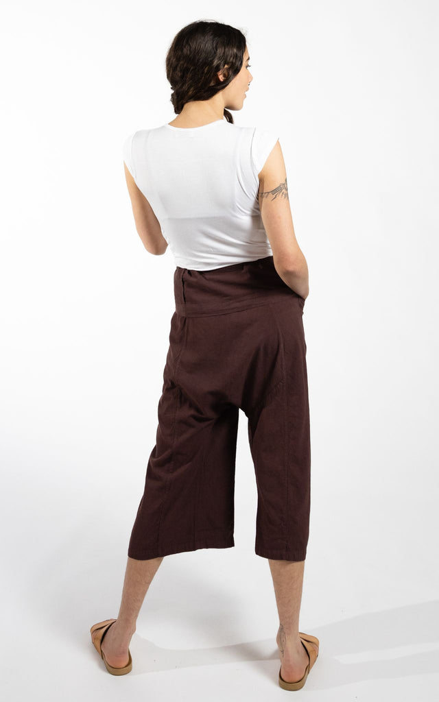 Surya Australia Short Fisherman Pants made in Nepal - Chocolate