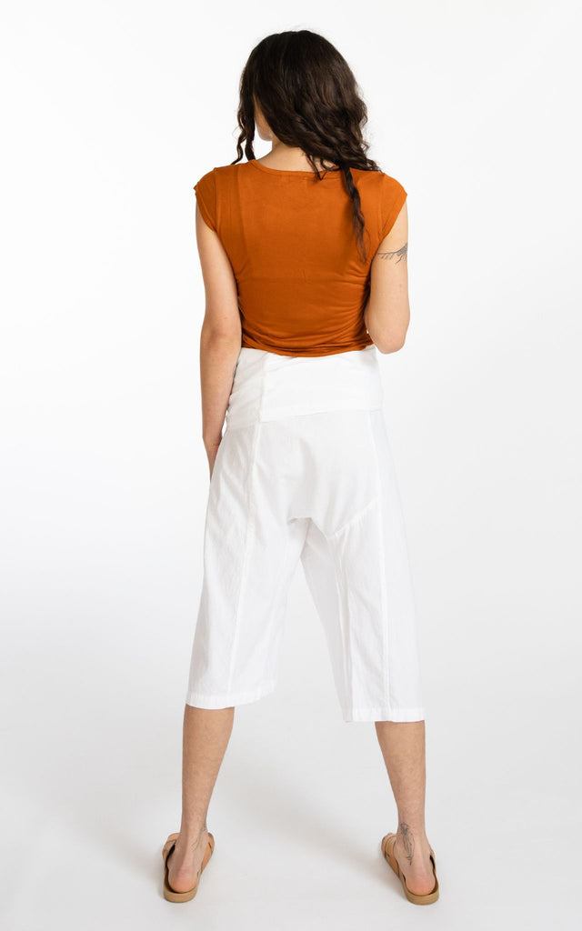 Surya Australia Short Fisherman Pants made in Nepal - White