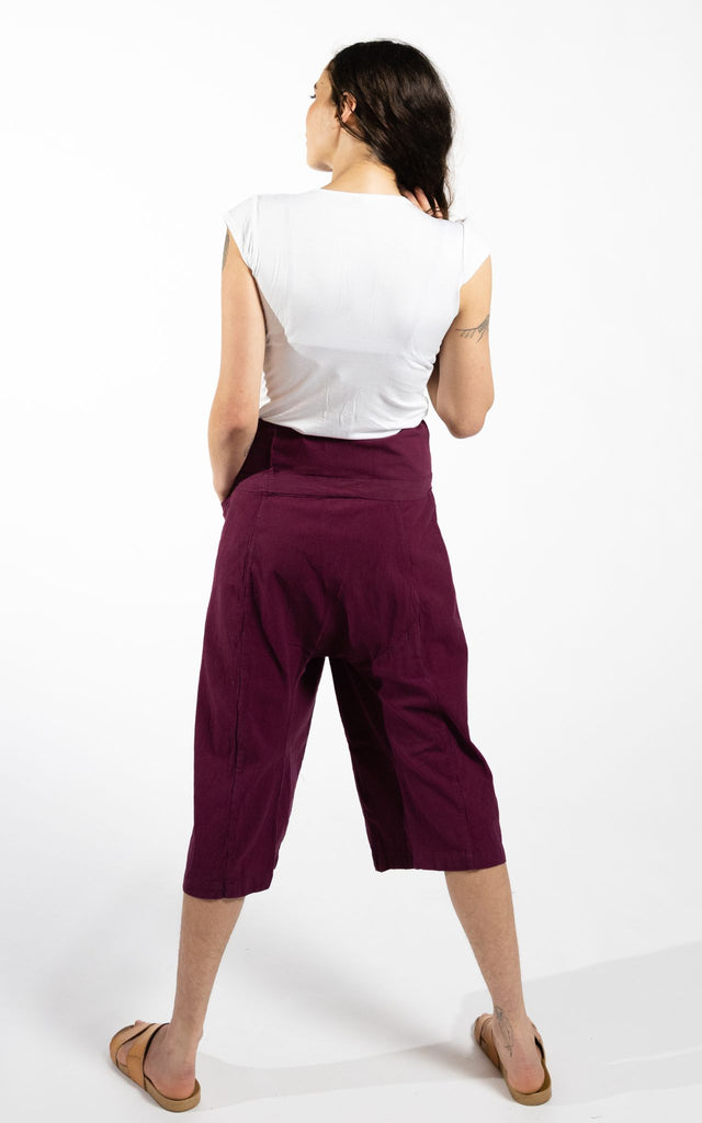 Surya Australia Short Fisherman Pants made in Nepal - Wine