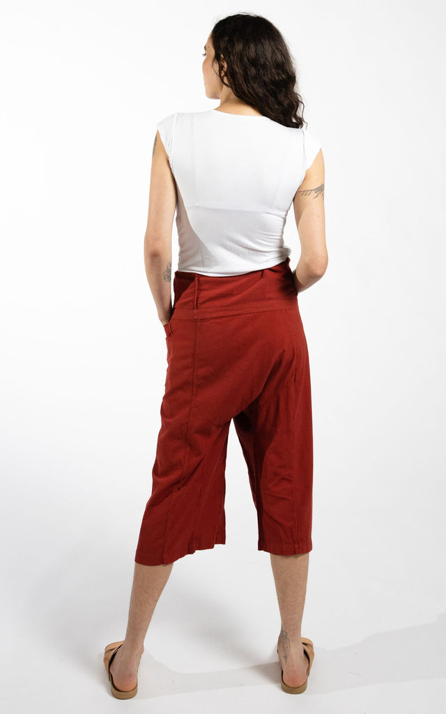 Surya Australia Short Fisherman Pants made in Nepal - Rust